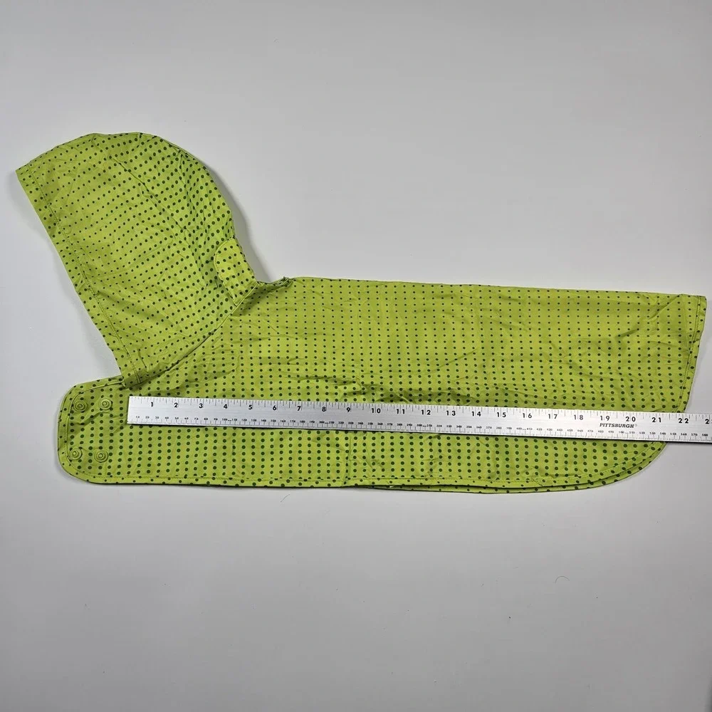 RC Pets Packable Dog Rain Pocho Lime Halftone Large Green Polka Dot Jacket